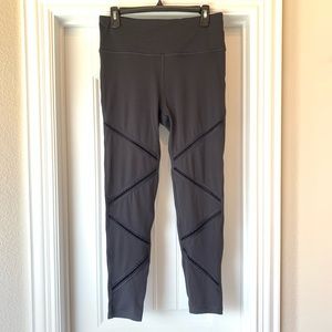 NWT Grey Zigzag Mesh Leggings